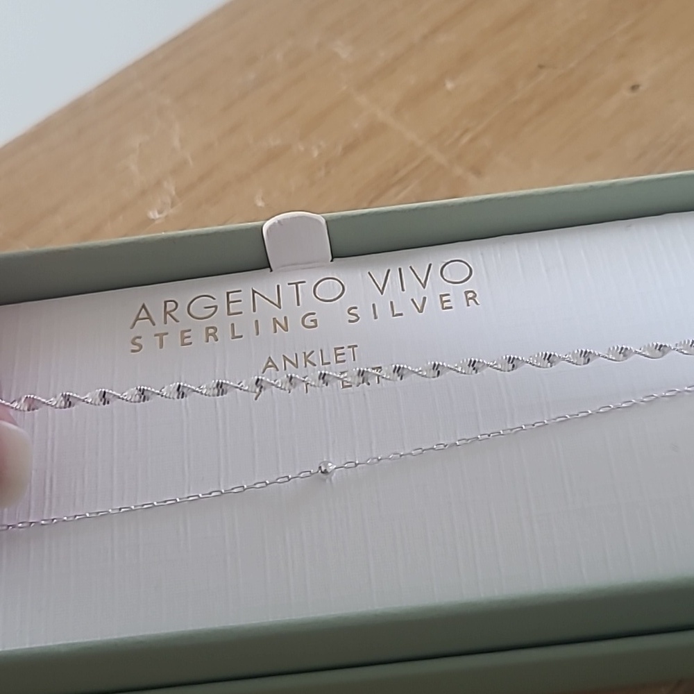 Argento Vivo Silver Anklet - Picture 3 of 5